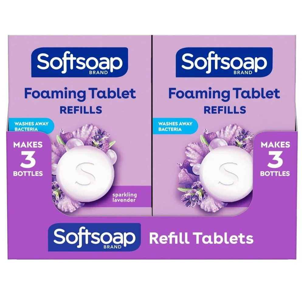 Lot of 2 Softsoap Hand Soap Tablets Sparkling Lavender Refill Tablets - 3ct Each